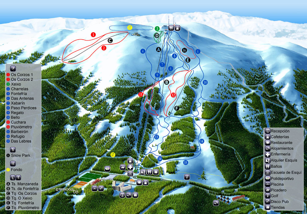 Photos de Plan Pistes Ski Galice Manzaneda