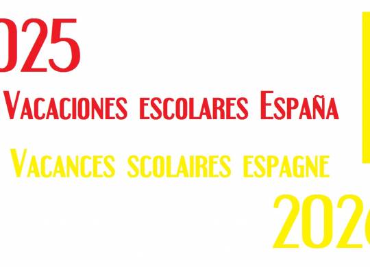 Dates des vacances scolaires 2025 - 2026 en Espagne par régions
